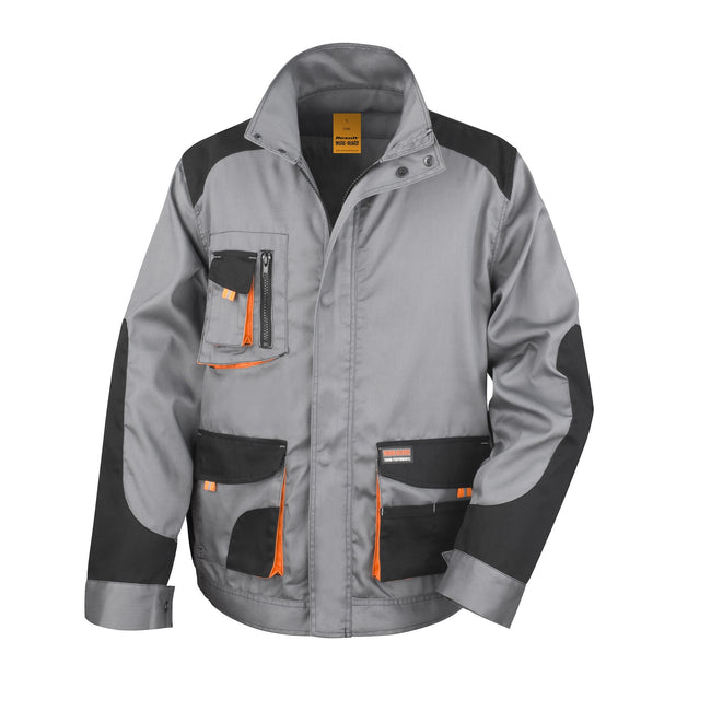 Grey Black - Orange - Front - Result Mens Work-Guard Lite Workwear Jacket (Breathable And Windproof)