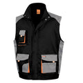 Black - Grey - Orange - Front - Result Mens Work-Guard Lite Workwear Gilet - Bodywarmer (Breathable And Windproof)