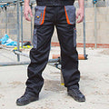 Black - Grey - Orange - Back - Result Unisex Work-Guard Lite Workwear Trousers (Breathable And Windproof)