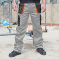Grey - Black - Orange - Back - Result Unisex Work-Guard Lite Workwear Trousers (Breathable And Windproof)
