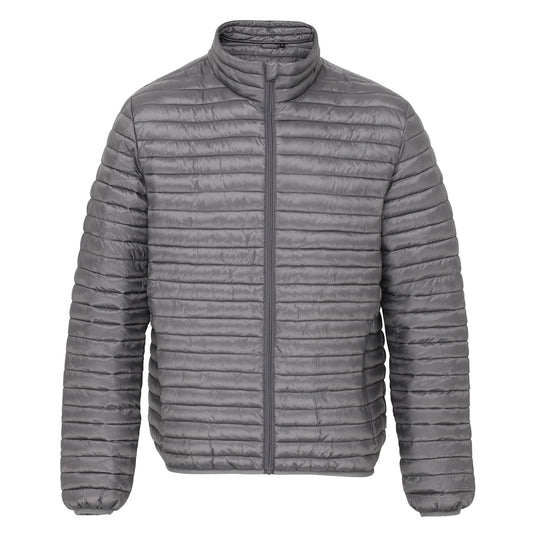 Steel - Front - 2786 Mens Tribe Fineline Padded Jacket
