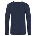 Navy - Back - AWDis Academy Childrens-Kids Crew Neck Raglan School Sweatshirt