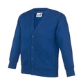 Deep Royal - Front - AWDis Academy Childrens-Kids Button Up School Cardigan