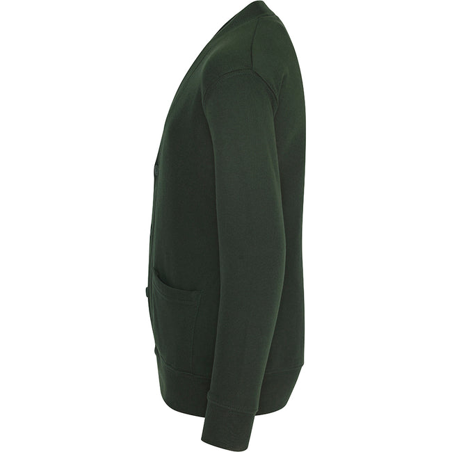 Green - Side - AWDis Academy Childrens-Kids Button Up School Cardigan