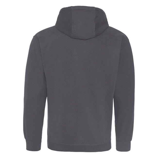 Charcoal - Back - AWDis Just Hoods Adults Unisex Supersoft Hooded Sweatshirt-Hoodie