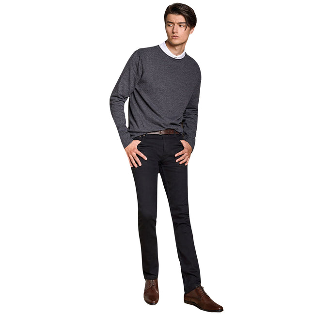 Black - Back - AWDis So Denim Mens Leo Straight Fit Jeans