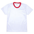 White- Red - Front - American Apparel Unisex Lightweight Short Sleeve Mesh T-Shirt