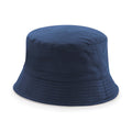 French Navy- White - Front - Beechfield Unisex Classic Reversible Bucket Hat