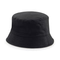 Black- Light Grey - Front - Beechfield Unisex Classic Reversible Bucket Hat