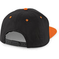 Black- Orange - Back - Beechfield Unisex 5 Panel Contrast Snapback Cap