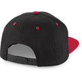 Black- Classic Red - Back - Beechfield Unisex 5 Panel Contrast Snapback Cap