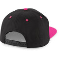Black- Fuchsia - Back - Beechfield Unisex 5 Panel Contrast Snapback Cap