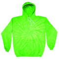 Spider Lime - Front - Colortone Unisex Tonal Spider Tie Dye Pullover Hoodie