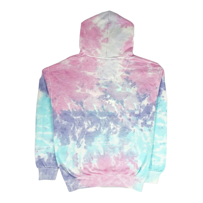 Purple-Blue-Pink - Back - Colortone Unisex Rainbow Tie Dye Pullover Hoodie