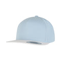 Light Blue-White - Front - Yupoong Flexfit Unisex Plain Classic 5 Panel Snapback Cap