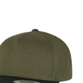Olive-Black - Back - Yupoong Flexfit Unisex Plain Classic 5 Panel Snapback Cap