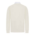 Natural - Back - Front Row Mens Premium Long Sleeve Rugby Shirt-Top