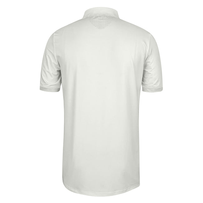 Ivory- Red - Back - Gray-Nicolls Childrens-Kids Matrix Short Sleeve Cricket Shirt