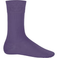 Purple - Front - Kariban Cotton City Mens Casual Cotton Rich Socks