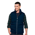 Navy - Back - WK. Designed To Work Mens Quilted Full Zip Bodywarmer-Gilet