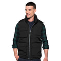 Black - Back - WK. Designed To Work Mens Quilted Full Zip Bodywarmer-Gilet