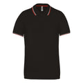 Black - Front - Kariban Mens Contrast Short Sleeve Polo Shirt