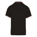 Black - Back - Kariban Mens Contrast Short Sleeve Polo Shirt