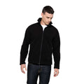 Black - Side - Kariban Mens Full Zip Fleece Jacket