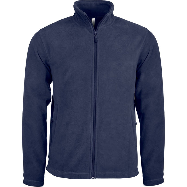 Navy - Front - WK. Designed To Work Mens Full Zip Anti Pill Microfleece Jacket