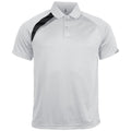 White- Black- Storm Grey - Front - Kariban Proact Mens Short Sleeve Quick Dry Polo Shirt