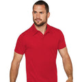 Red - Back - Kariban Proact Mens Short Sleeve Performance Polo Shirt