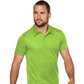 Lime - Back - Kariban Proact Mens Short Sleeve Performance Polo Shirt