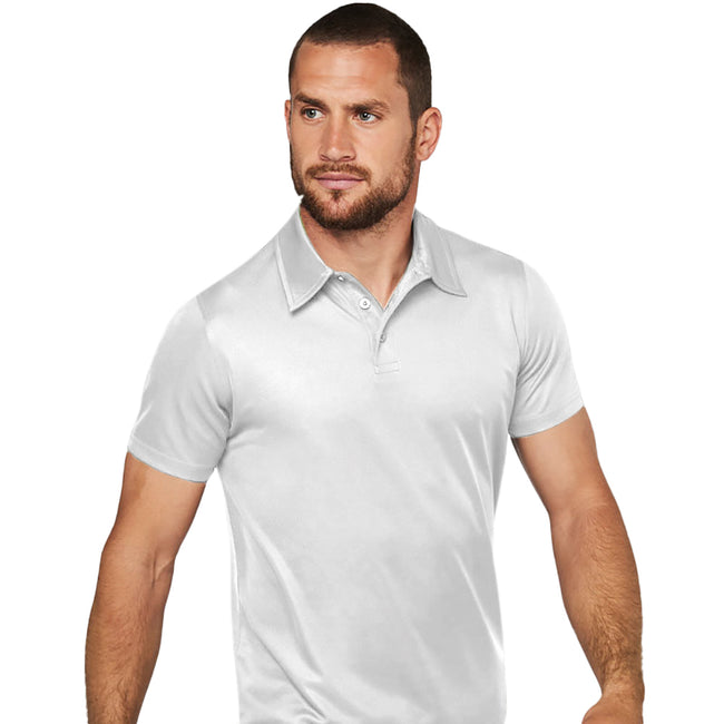 White - Back - Kariban Proact Mens Short Sleeve Performance Polo Shirt