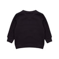 Black - Back - Larkwood Baby Unisex Crew Neck Sweatshirt With Shoulder Poppers