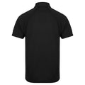 Black-Black - Back - Finden & Hales Mens Piped Performance Sports Polo Shirt