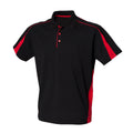 Black-Red - Front - Finden & Hales Mens Club Polo Shirt