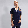 Lilac- White - Side - Premier Womens-Ladies Daisy Healthcare Work Tunic