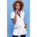 White- Navy - Back - Premier Womens-Ladies Daisy Healthcare Work Tunic