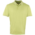 Lime - Front - Premier Mens Coolchecker Pique Short Sleeve Polo T-Shirt