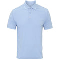 Light Blue - Front - Premier Mens Coolchecker Pique Short-Sleeved Polo Shirt