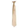 Khaki - Front - Premier Colours Mens Satin Clip Tie