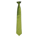 Oasis Green - Front - Premier Colours Mens Satin Clip Tie