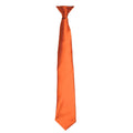 Orange - Front - Premier Colours Mens Satin Clip Tie
