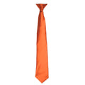 Orange - Front - Premier Colours Mens Satin Clip Tie