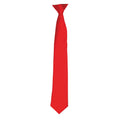 Red - Front - Premier Colours Mens Satin Clip Tie