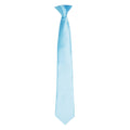 Turquoise - Front - Premier Colours Mens Satin Clip Tie