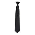 Black - Front - Premier Colours Mens Satin Clip Tie