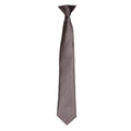 Dark Grey - Front - Premier Colours Mens Satin Clip Tie