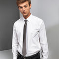Dark Grey - Back - Premier Colours Mens Satin Clip Tie