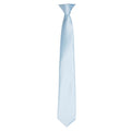 Light Blue - Front - Premier Colours Mens Satin Clip Tie